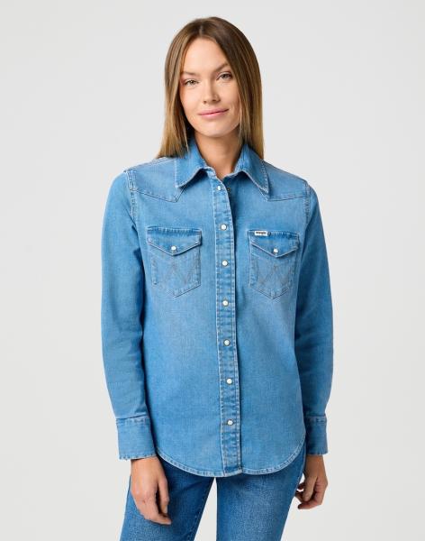 WRANGLER DAMSKA KOSZULA JEANSOWA WRANGLER WESTERN SHIRT SOFT EARTH 112362327