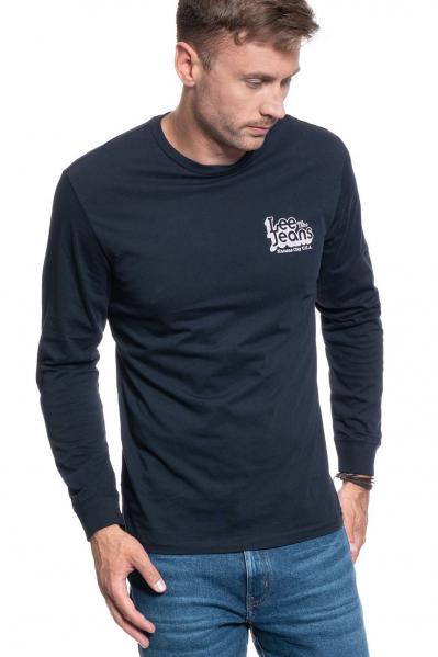 MĘSKA KOSZULKA LONGSLEVE LEE LS 70S LOGO TEE SKY CAPTAIN L62OFQHY 112114758
