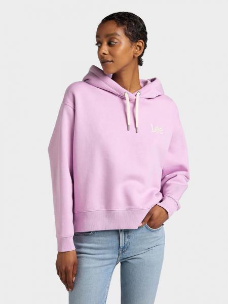 LEE ESSENTIAL HOODIE DAMSKA BLUZA LOGO SUGAR LILAC L53PLJ79