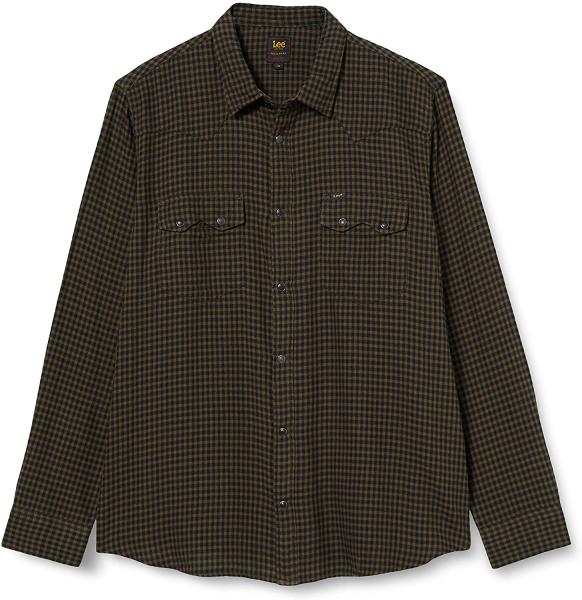 LEE RIDER SHIRT REGULAR FIT OLIVE GREEN L851RPNX