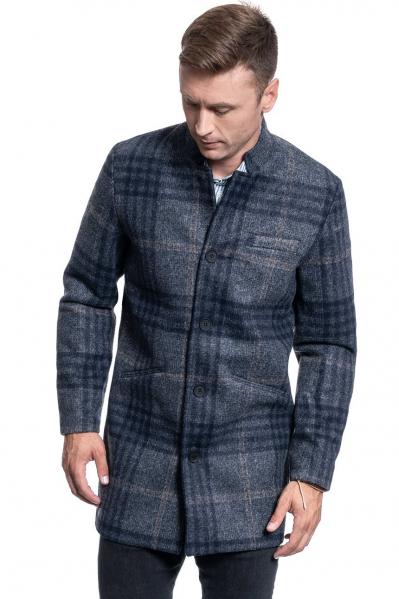 PŁASZCZ MĘSKI ONLY & SONS ONSWILBURT CHECK COAT BOX DARK GREY MELANGE 22013255