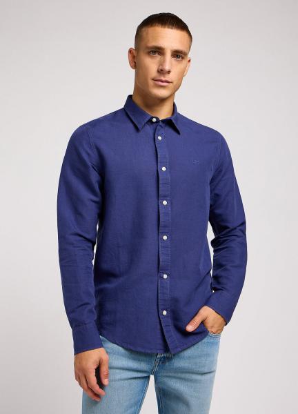 LEE PATCH SHIRT MĘSKA KOSZULA ELEGANCKA MEDIEVAL BLUE 112349964