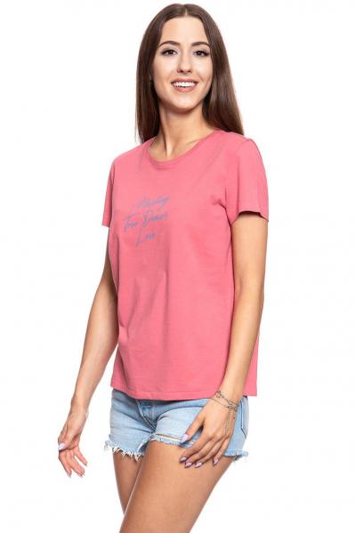 MUSTANG T SHIRT DAMSKI Alina C Print Slate Rose 1009403 8271