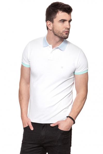 WRANGLER POLO CONTRAST POLO WHITE W7B59K412