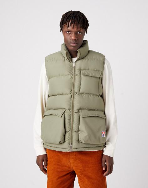 WRANGLER PUFFER VEST CASEY JONES MĘSKA KAMIZELKA BEZRĘKAWNIK DEEP LICHEN GREEN W4M7VGX1X