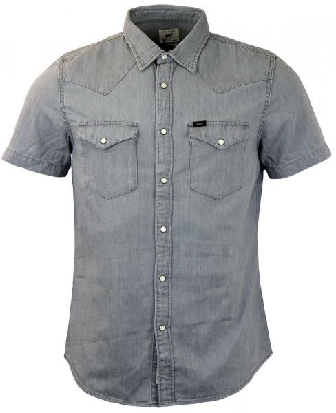 LEE WESTERN SS SHIRT MĘSKA KOSZULA JEANSOWA FADED BLUE L641TCSQ