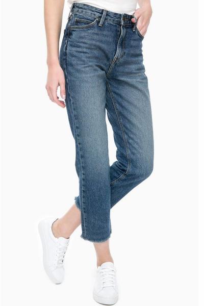 LEE MOM STRAIGHT DAMSKIE SPODNIE JEANSOWE JEANSY BLUE AUTHENTIC L32IRDUB