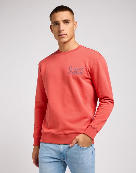 LEE WOBBLY SWS MĘSKA BLUZA NIEROZPINANA LOGO POPPY 112349356 L81M015640