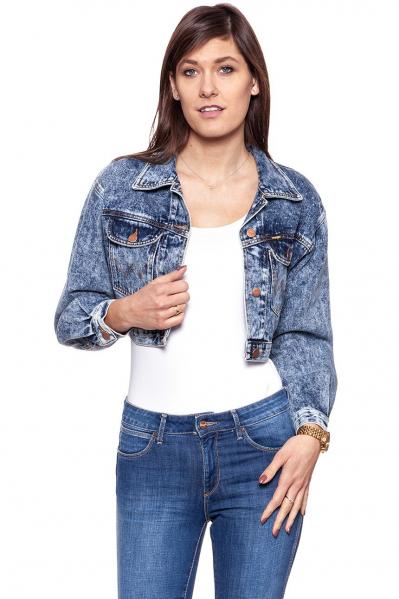 DAMSKA KURTKA JEANSOWA WRANGLER CROPPED JACKET RISKY BUSINESS W421GF25G 112128804