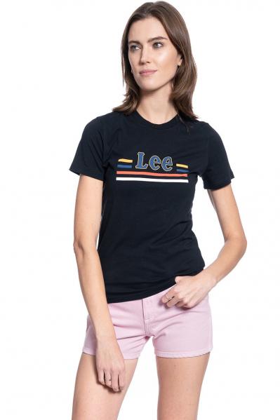DAMSKI T-SHIRT LEE ESSENTIAL SLIM TEE BLACK L41HEP01 112108959