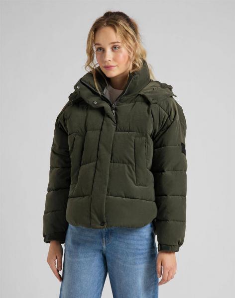 LEE PUFFER JACKET DAMSKA KURTKA ZIMOWA SERPICO GREEN L56VMMOJ