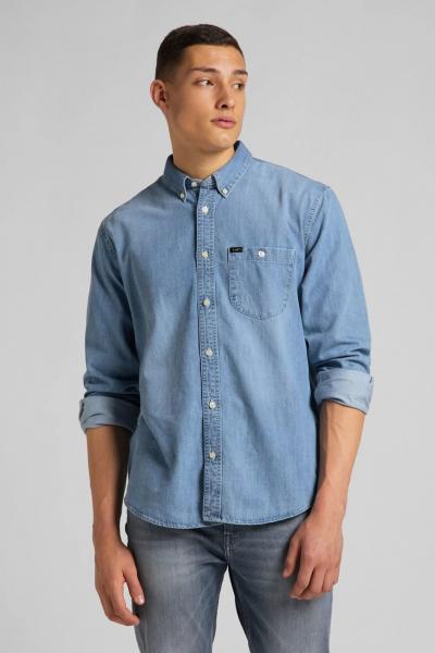 MĘSKA KOSZULA JEANSOWA LEE RIVETED SHIRT FROST BLUE L66IPLMJ