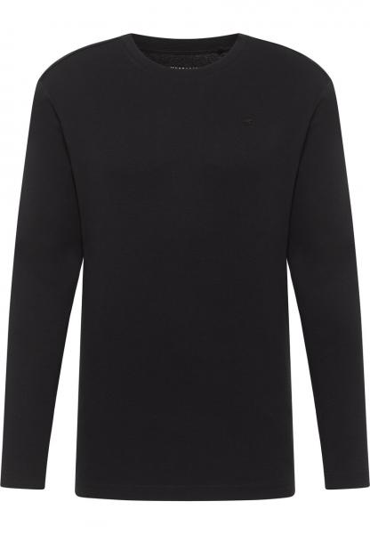 MUSTANG ARLINGTON MĘSKI LONGSLEEVE KOSZULKA Z DŁUGIM RĘKAWEM LOGO NADRUK BLACK 1015674 4142