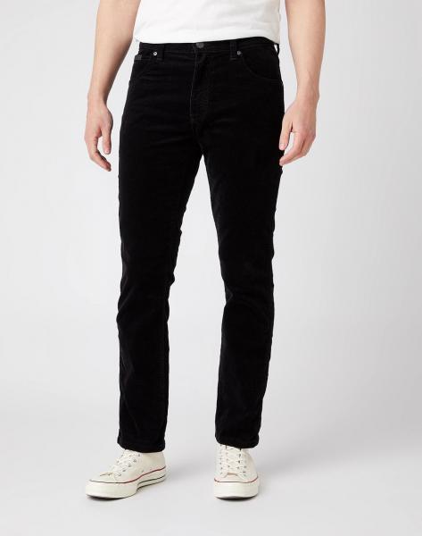 MĘSKIE SPODNIE SZTRUKSOWE WRANGLER TEXAS SLIM BLACK W12SEC100 112141146