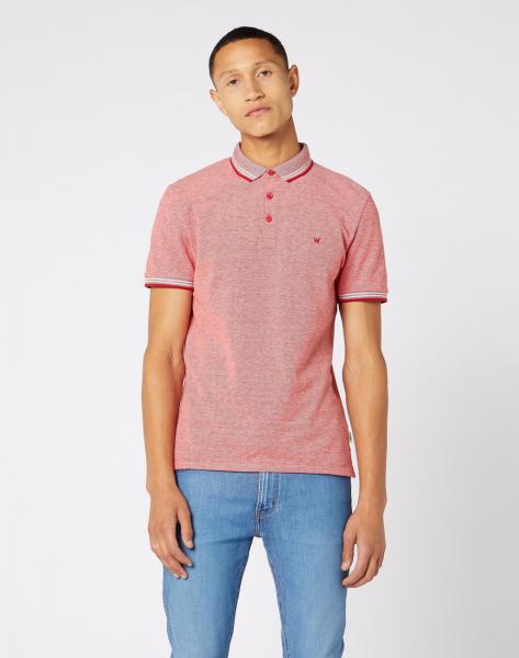 WRANGLER SS REFINED POLO MĘSKA KOSZULKA POLO FORMULA RED W7D6KHXWO