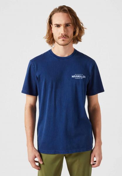 WRANGLER GRAPHIC TEE MĘSKA KOSZULKA T-SHIRT LOGO NAVY 112350530