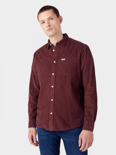 WRANGLER 1 POCKET SHIRT MĘSKA KOSZULA ELEGANCKA BROWN 112341066