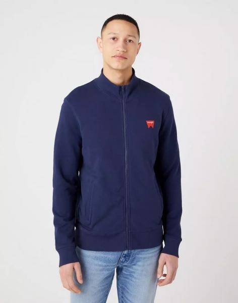WRANGLER FUNNEL MĘSKA BLUZA LOGO NECK ZIP NAVY W663HA114 112320251