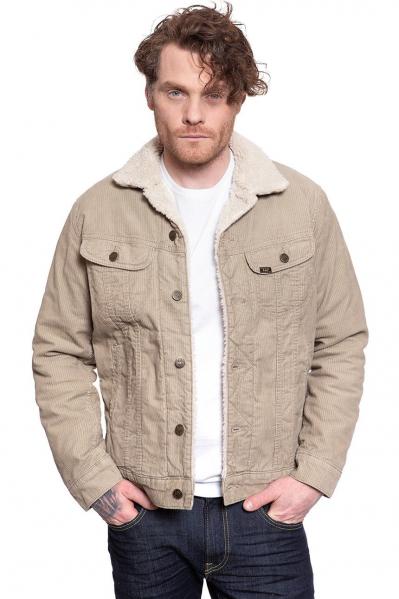 KURTKA ZIMOWA LEE SHERPA JACKET BEIGE L87AQM97 112122866