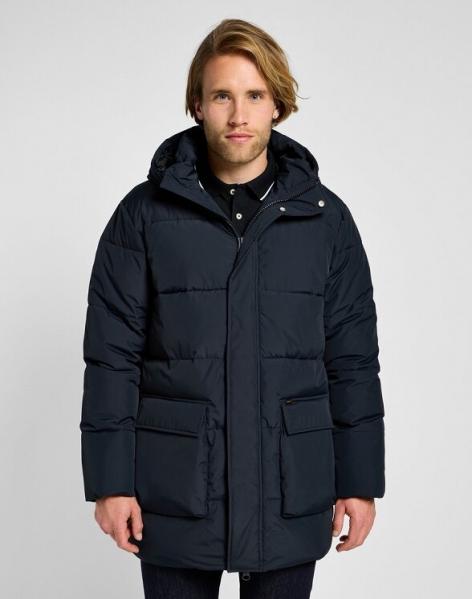 LEE MĘSKA KURTKA ZIMOWA LONG PUFFER JACKET BLACK 112355680