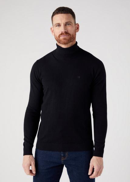 WRANGLER ROLL NECK KNIT MĘSKI SWETER BLACK W8D42P100