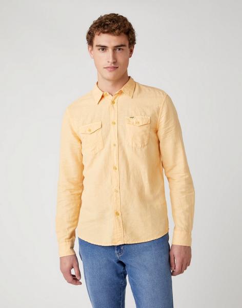 WRANGLER LS 2PKT FLAP SHIRT MĘSKA KOSZULA LOVELY MANGO W5A5LOA11