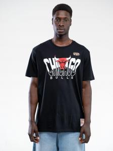 Koszulka Z Krótkim Rękawem Czarna Mitchell & Ness Chicago Bulls NBA Retrodome