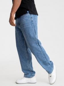 Szerokie Spodnie Jeansowe Baggy Męskie Jasne Niebieskie i8 Denim Vertical Leather
