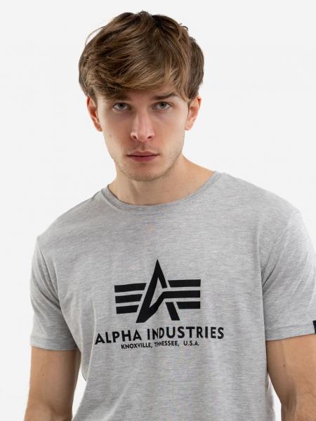 Koszulka Z Krótkim Rękawem Męska Szara Alpha Industries Basic