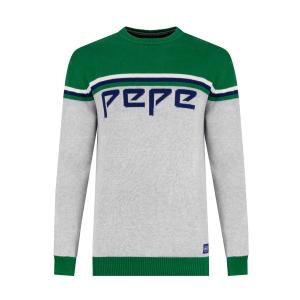 SWETER MĘSKI PEPE JEANS SZARY / ZIELONY