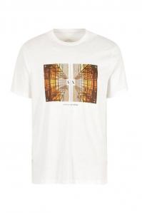 T-shirt męski Armani Exchange 3DZTHV ZJBYZ 1116 biały