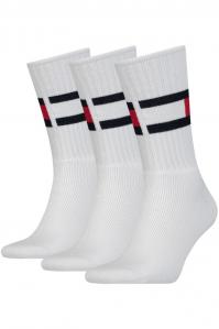 SKARPETY MĘSKIE TOMMY HILFIGER 100002978 BIAŁE 3 PACK