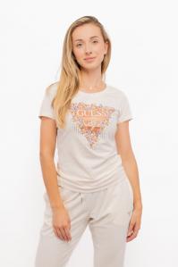 T-shirt damski Guess W4YI72 J1314 kremowy