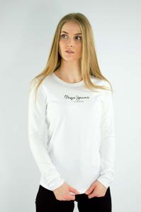 LONGSLEEVE DAMSKI PEPE JEANS PL502755 BIAŁY STRETCH