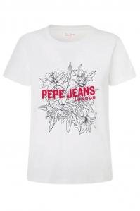 T-shirt damski Pepe Jeans PL505733 800 biały