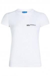 T-shirt damski Karl Lagerfeld 241J1700 biały