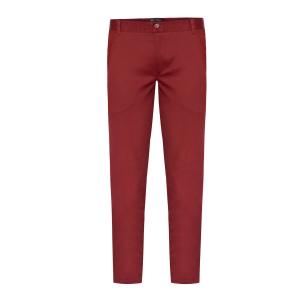 SPODNIE MATERIAŁOWE MĘSKIE CHINO SLIM FIT BORDOWE STRETCH