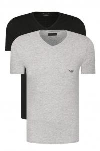 T-SHIRT MĘSKI EMPORIO ARMANI 111648_CC722 2 PACK SZARY CZARNY