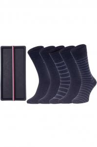 SKARPETY MĘSKIE TOMMY HILFIGER 701220145 NIEBIESKIE (5PACK)