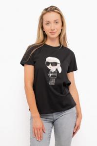 T-shirt damski Karl Lagerfeld 230W1700 czarny