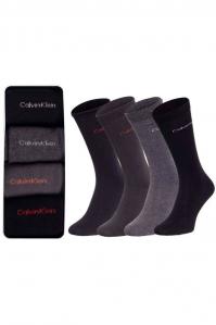 SKARPETY MĘSKIE CALVIN KLEIN 701219836 SZARO-CZARNE (4PACK)