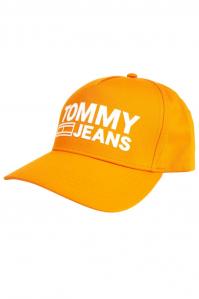 CZAPKA Z DASZKIEM TOMMY JEANS POMARAŃCZOWA