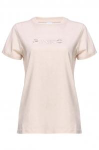 T-shirt damski PINKO 101752 A1NW beżowy