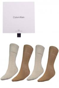 Skarpety męskie Calvin Klein 701224106 brązowy 4-pack