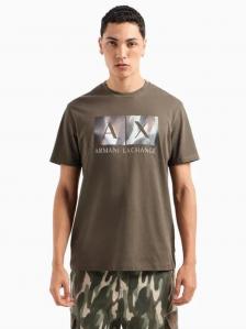 T-shirt męski Armani Exchange 6DZTHF ZJH4Z oliwkowy