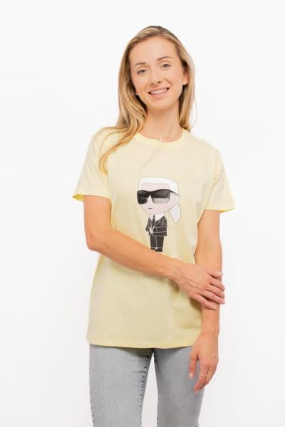 T-shirt damski Karl Lagerfeld 230W1700 żółty