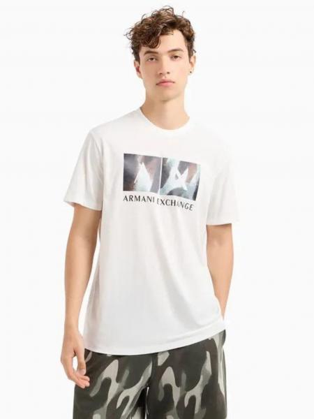 T-shirt męski Armani Exchange 6DZTHF ZJH4Z biały