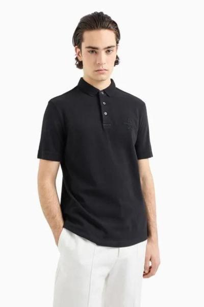 Polo męskie Armani Exchange 6DZFLK ZJXUZ czarny