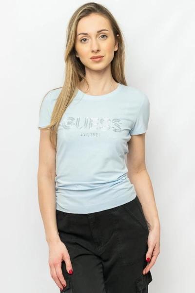 T-shirt damski Guess W4RI29 J1314 błękitny