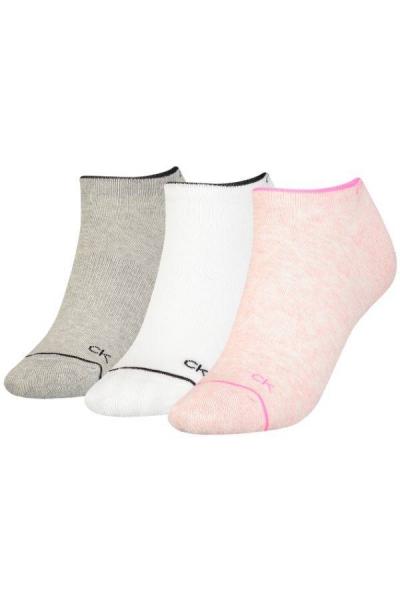 SKARPETY DAMSKIE CALVIN KLEIN 701218765 KOLOROWE 3 PACK